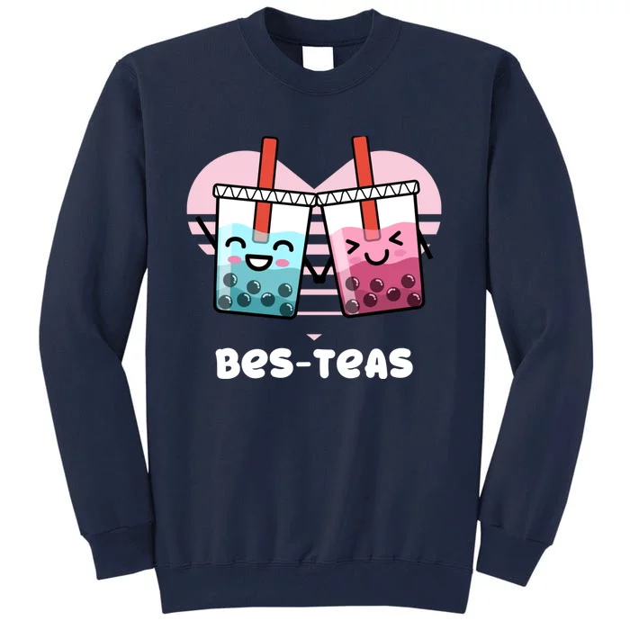 Funny Besties Bubble Tea Gift Hoodie | Pun Bes-Teas Cute T Tall Sweatshirt