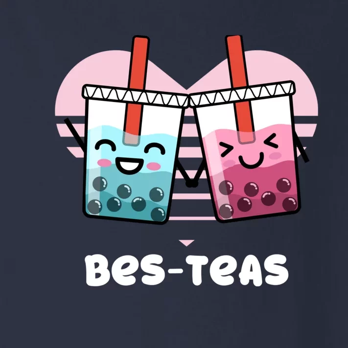 Funny Besties Bubble Tea Gift Hoodie | Pun Bes-Teas Cute T Toddler Long Sleeve Shirt