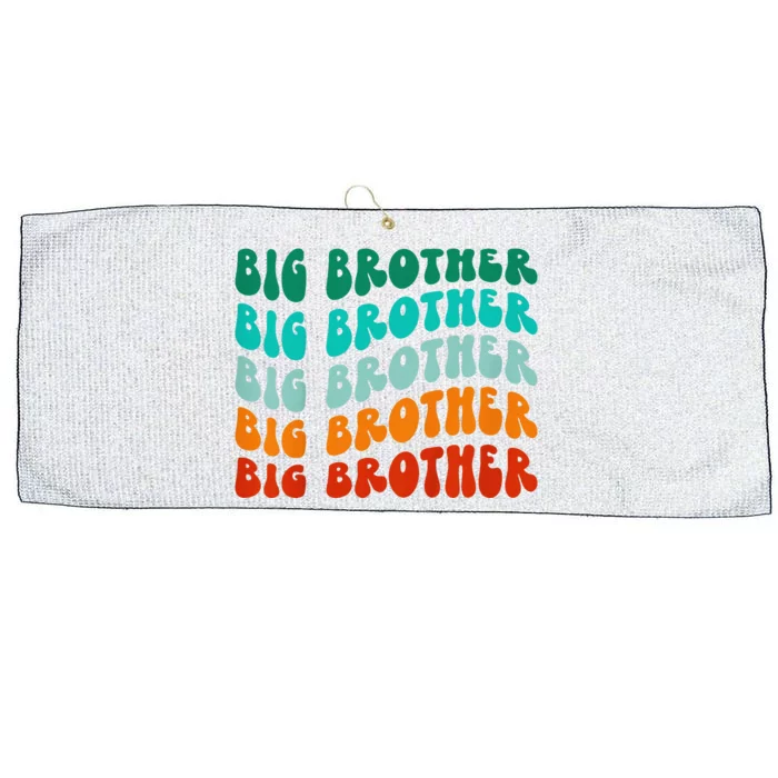 funny Big Brother Big Bro Sibling Announcement Large Microfiber Waffle Golf Towel