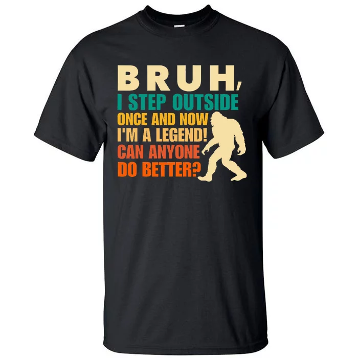 Funny Bigfoot Bruh Sasquatch Tall T-Shirt