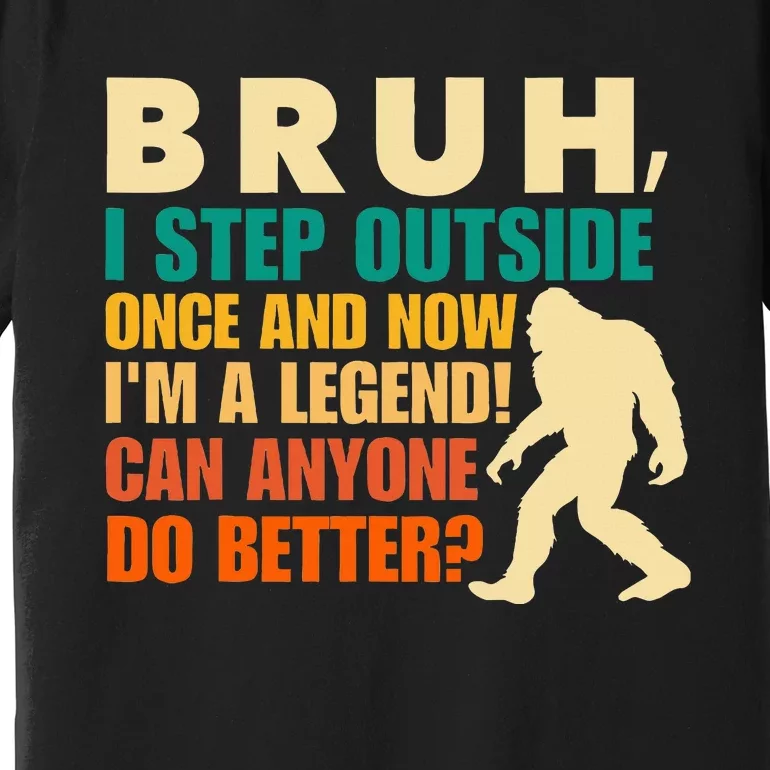 Funny Bigfoot Bruh Sasquatch Premium T-Shirt