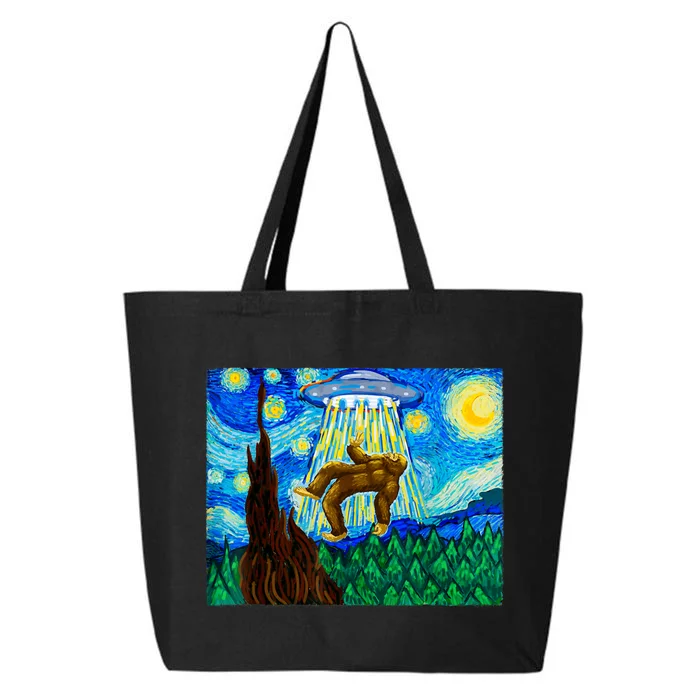 Funny Bigfoot Bigfoot Alien Funny Starry Night 25L Jumbo Tote