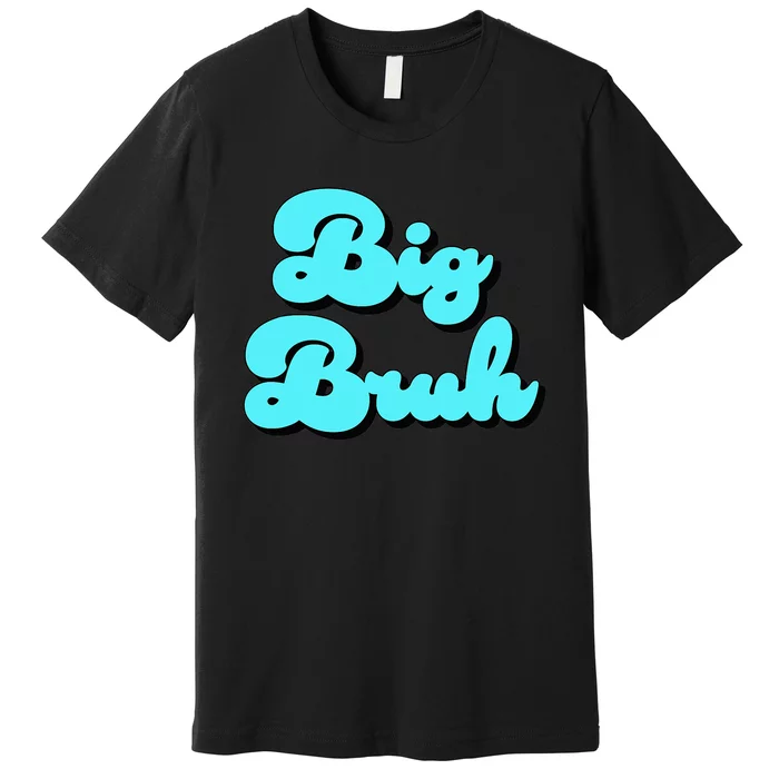 Funny Big Brother Older Sister Blue Graphic Letter Print Premium T-Shirt