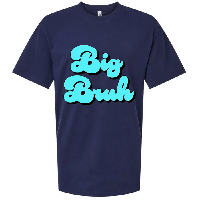 Funny Big Brother Older Sister Blue Graphic Letter Print Sueded Cloud Jersey T-Shirt