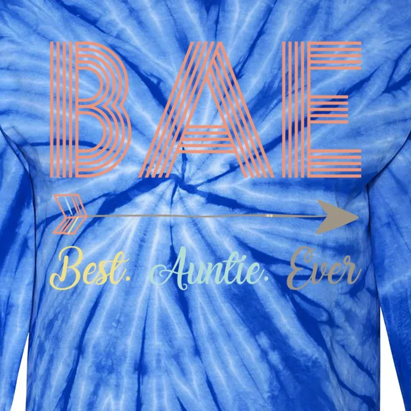 Funny Bae Best Auntie Ever For Aunt Xmas Gift Tie-Dye Long Sleeve Shirt