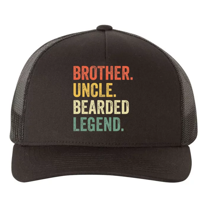 Funny Bearded Brother Uncle Beard Legend Vintage Yupoong Adult 5-Panel Trucker Hat