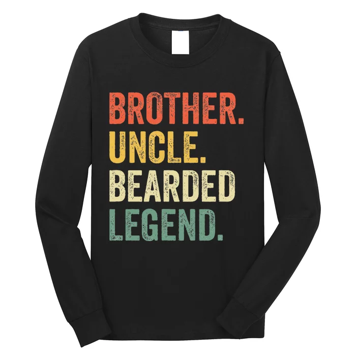 Funny Bearded Brother Uncle Beard Legend Vintage Long Sleeve Shirt