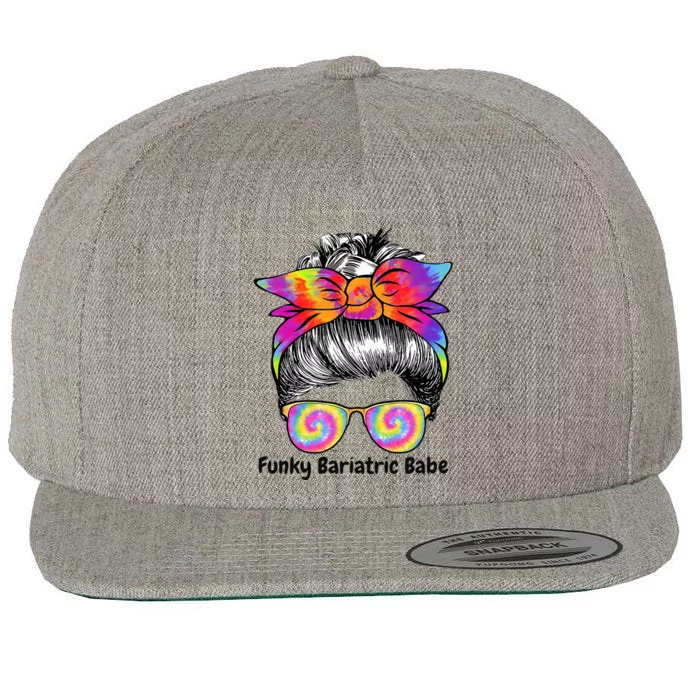 Funky Bariatric Babe Tie Dye Bariatric Surgery Wool Snapback Cap