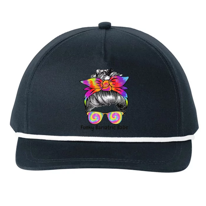 Funky Bariatric Babe Tie Dye Bariatric Surgery Snapback Five-Panel Rope Hat