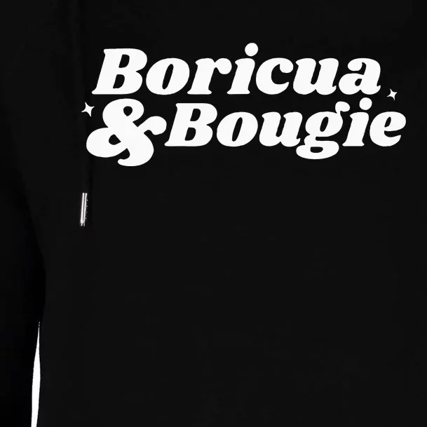 Funny Boricua & Bougie Apparel Womens Funnel Neck Pullover Hood