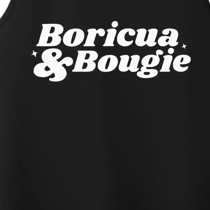 Funny Boricua & Bougie Apparel Performance Tank