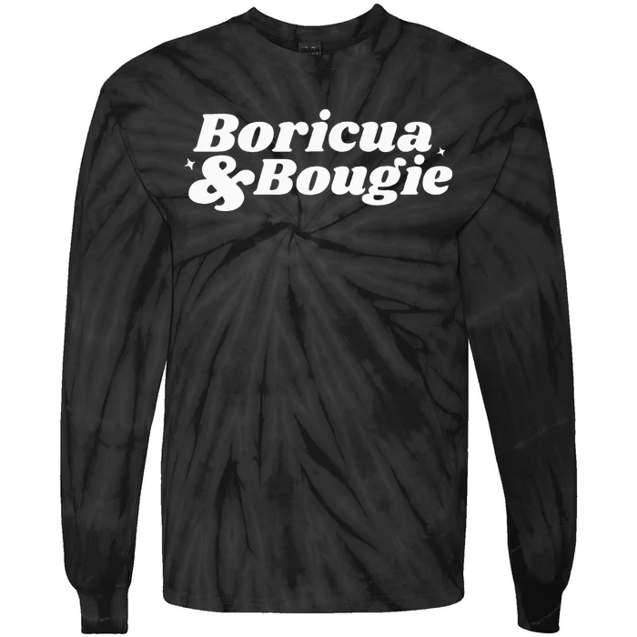 Funny Boricua & Bougie Apparel Tie-Dye Long Sleeve Shirt