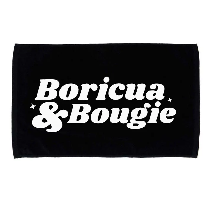 Funny Boricua & Bougie Apparel Microfiber Hand Towel