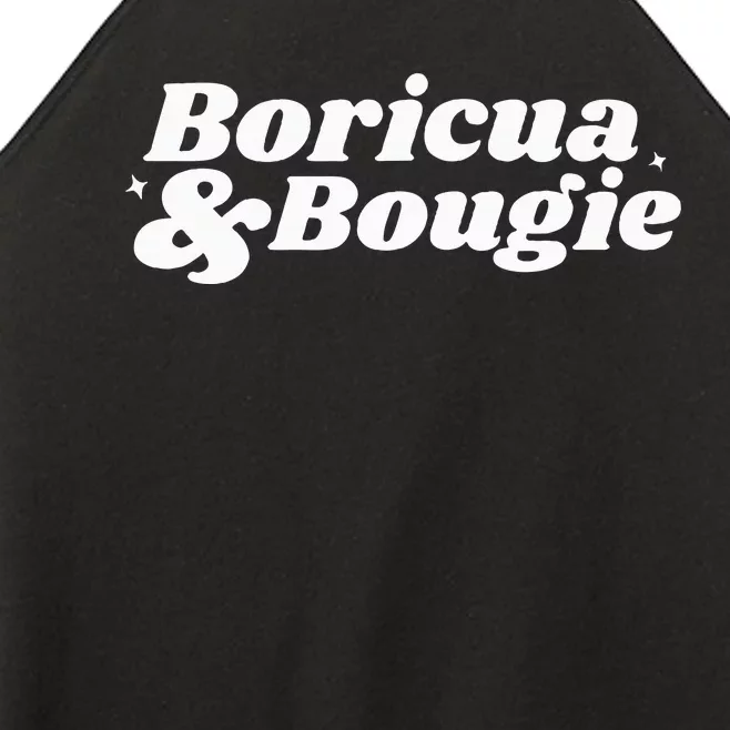 Funny Boricua & Bougie Apparel Women’s Perfect Tri Rocker Tank