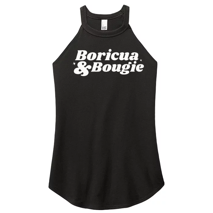 Funny Boricua & Bougie Apparel Women’s Perfect Tri Rocker Tank