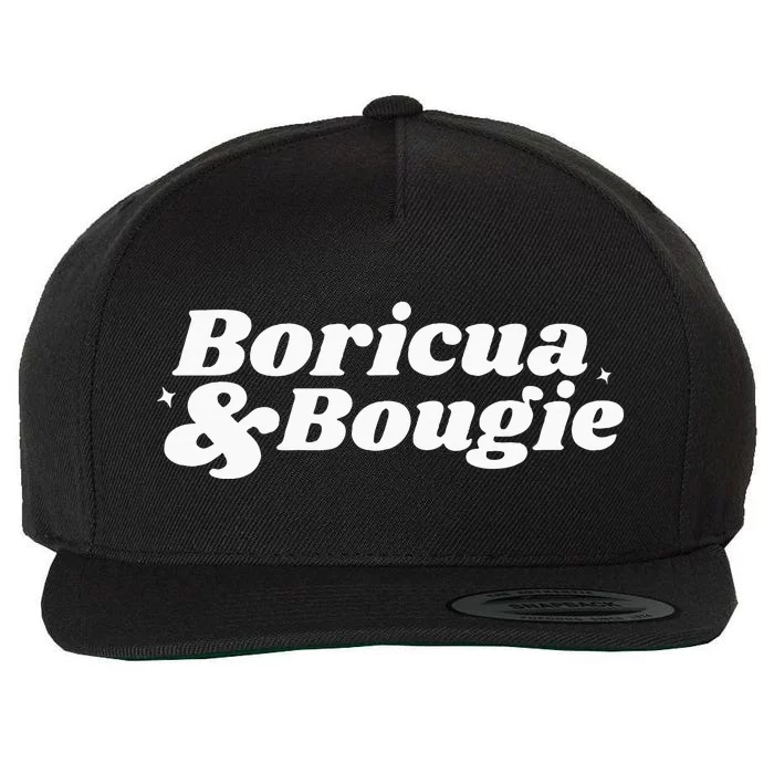 Funny Boricua & Bougie Apparel Wool Snapback Cap