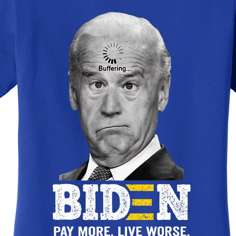 Funny Biden Buffering Pay More Live Worse Women's T-Shirt