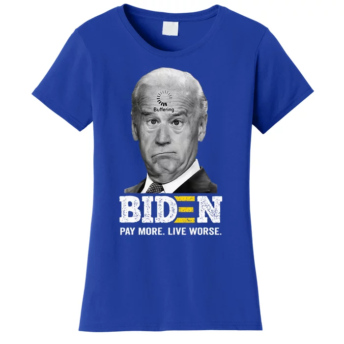 Funny Biden Buffering Pay More Live Worse Women's T-Shirt