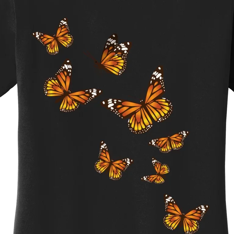 Flying Butterflies Butterfly Lover Gardener Entomologist Women's T-Shirt