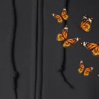 Flying Butterflies Butterfly Lover Gardener Entomologist Full Zip Hoodie