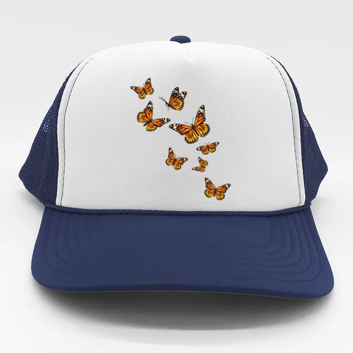 Flying Butterflies Butterfly Lover Gardener Entomologist Trucker Hat