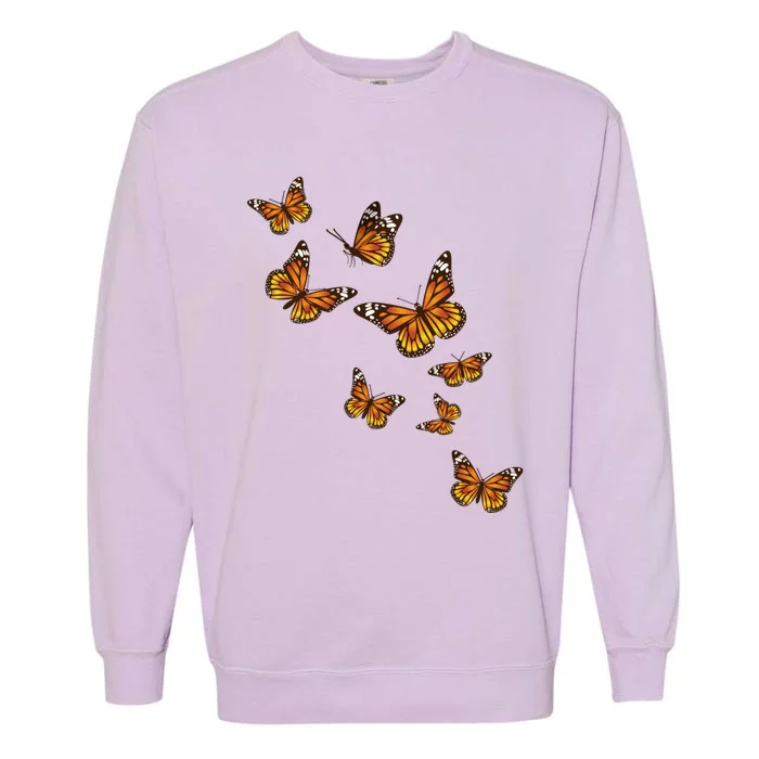 Flying Butterflies Butterfly Lover Gardener Entomologist Garment-Dyed Sweatshirt