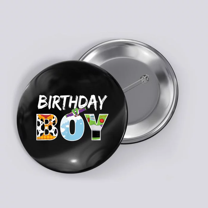 Funny Birthday Boy For Family Button