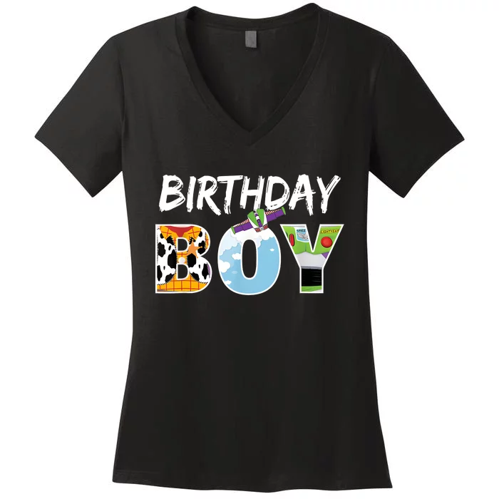 Funny Birthday Boy For Family Women's V-Neck T-Shirt