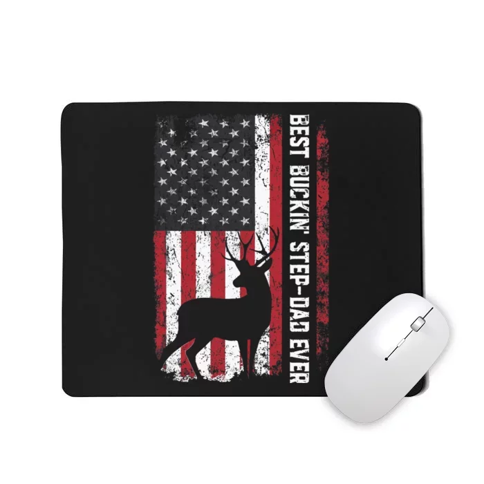 Flag Best Buckin' Step-Dad Ever Deer Hunting Father's Day Mousepad