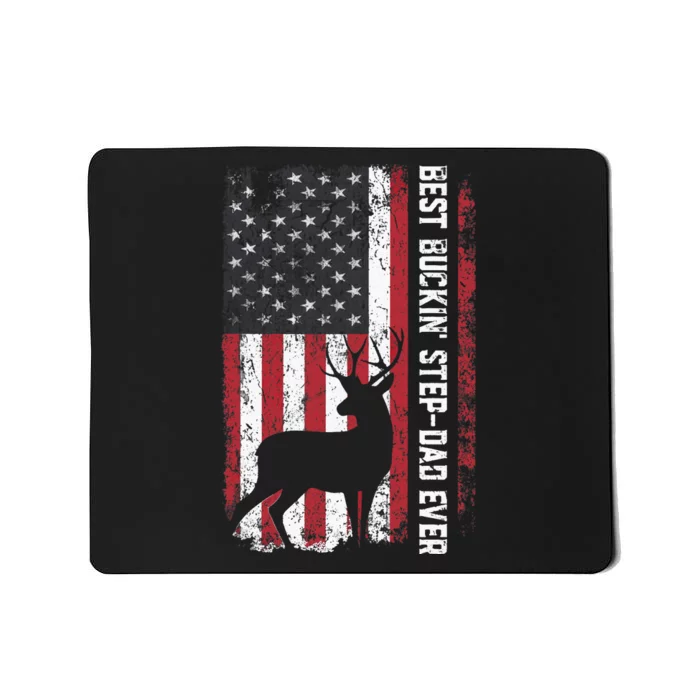 Flag Best Buckin' Step-Dad Ever Deer Hunting Father's Day Mousepad