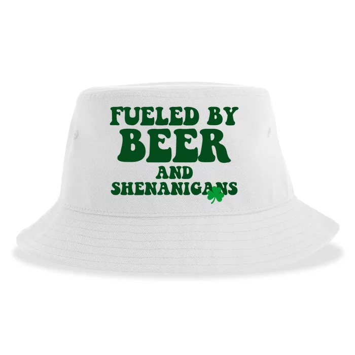 Fueled By Beer And Shenanigans St Patricks Day Sustainable Bucket Hat