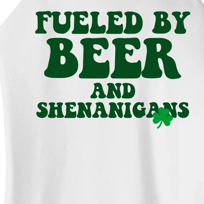 Fueled By Beer And Shenanigans St Patricks Day Women’s Perfect Tri Rocker Tank