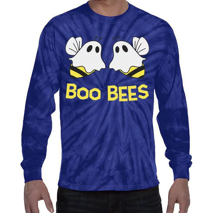 Funny Boo Bees Couples Halloween Cool Tie-Dye Long Sleeve Shirt