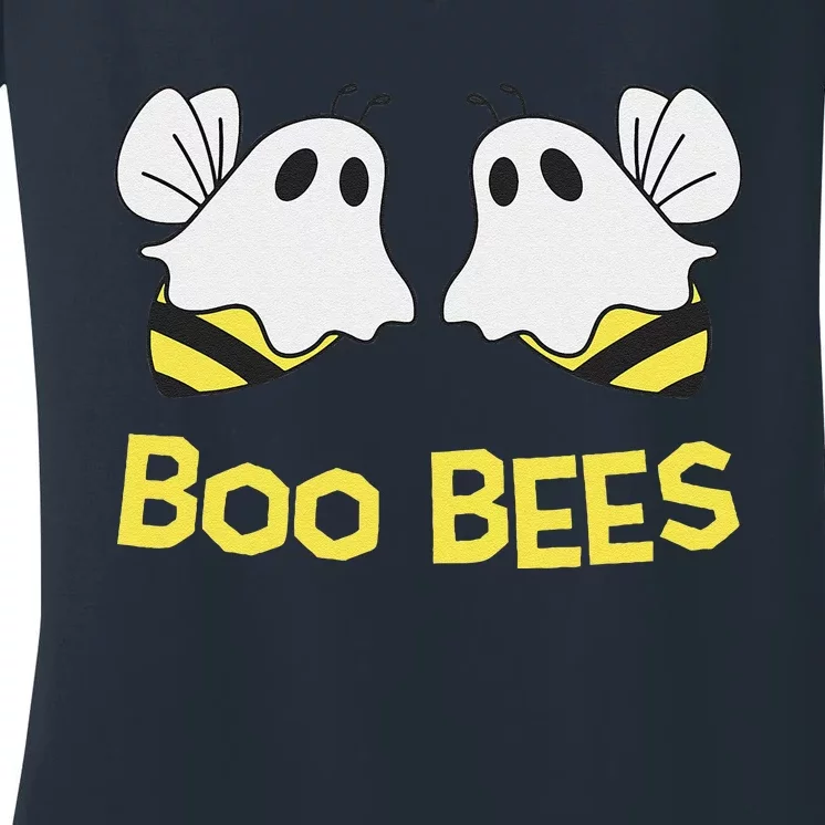 Funny Boo Bees Couples Halloween Cool Women's V-Neck T-Shirt