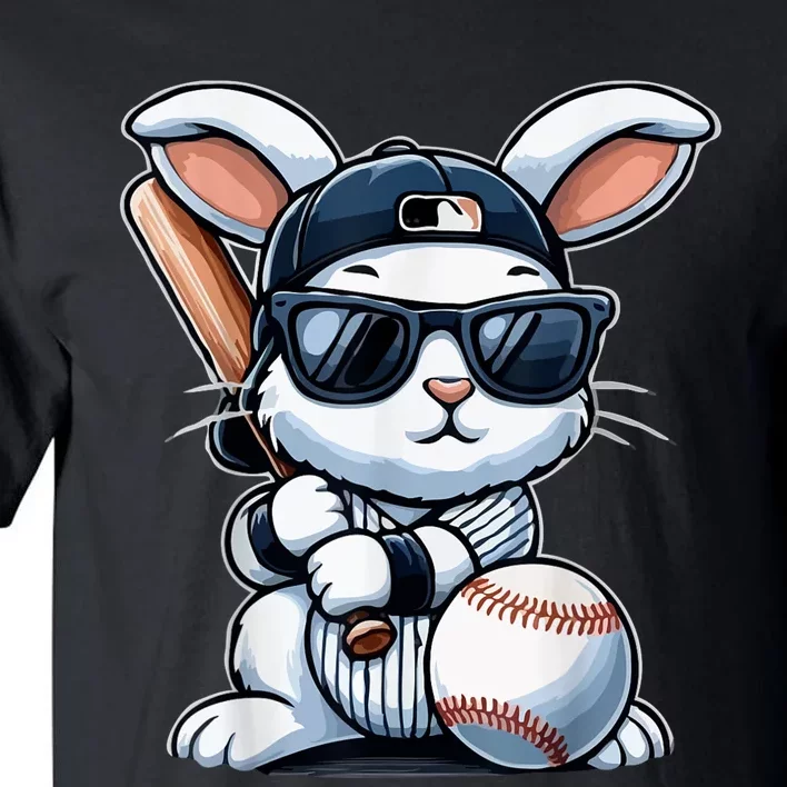 Funny Baseball Bunny Easter Tall T-Shirt