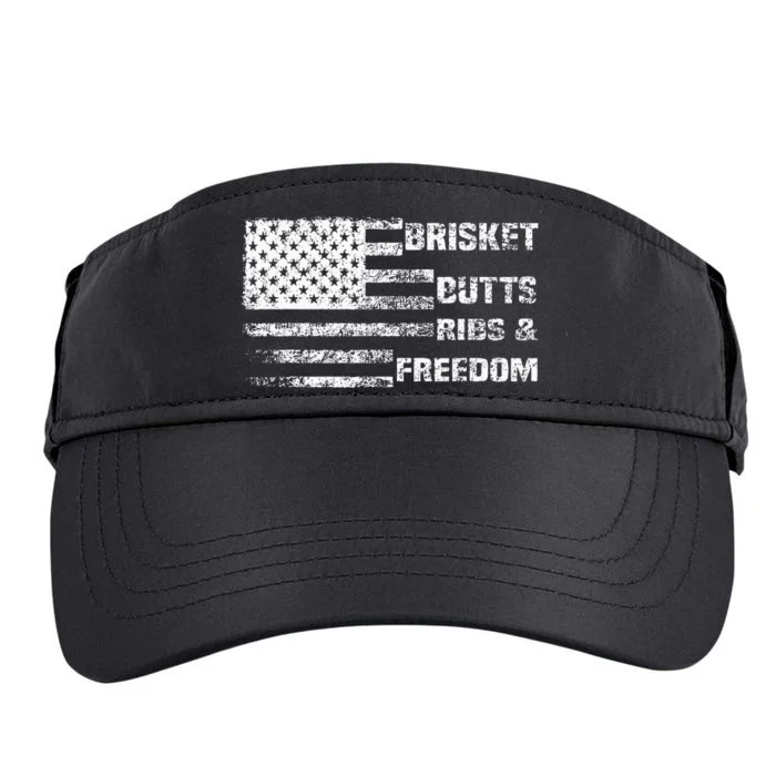 Funny Bbq Brisket Butts Ribs And Freedom Funny Grilling Adult Drive Performance Visor