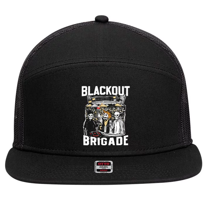 Football Blackout Brigade 7 Panel Mesh Trucker Snapback Hat