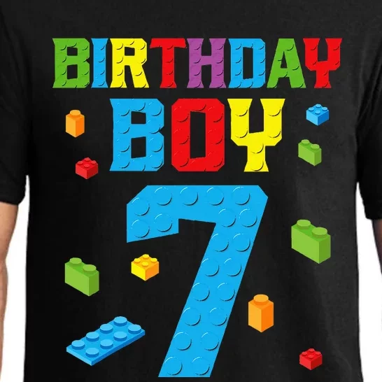 funny Building Bricks 7th Birthday Party Pajama Set