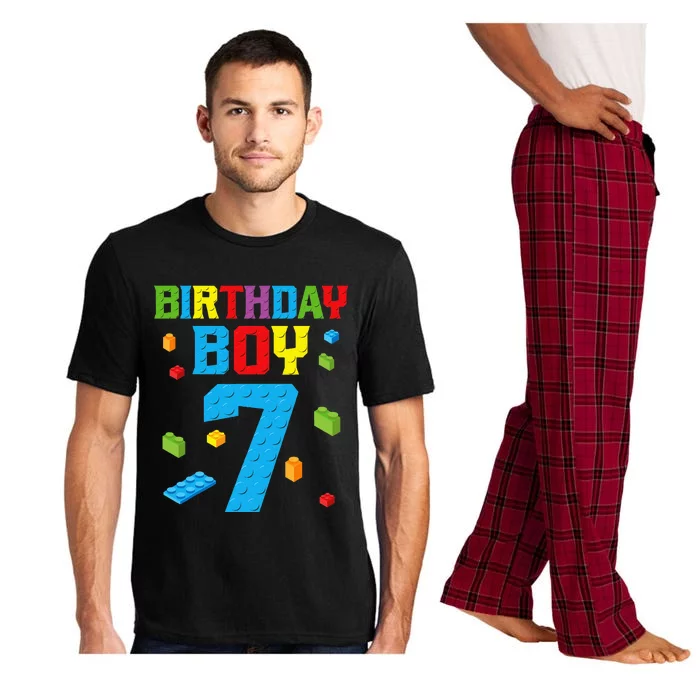 funny Building Bricks 7th Birthday Party Pajama Set