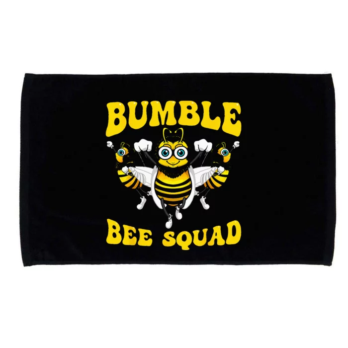 Funny Bumble Bee Design For Women Bee Squad Buddies Microfiber Hand Towel