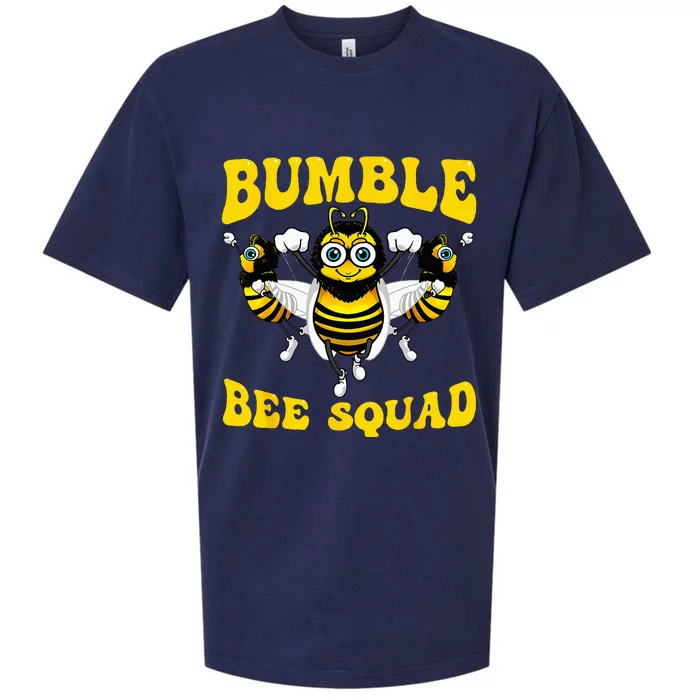 Funny Bumble Bee Design For Women Bee Squad Buddies Sueded Cloud Jersey T-Shirt