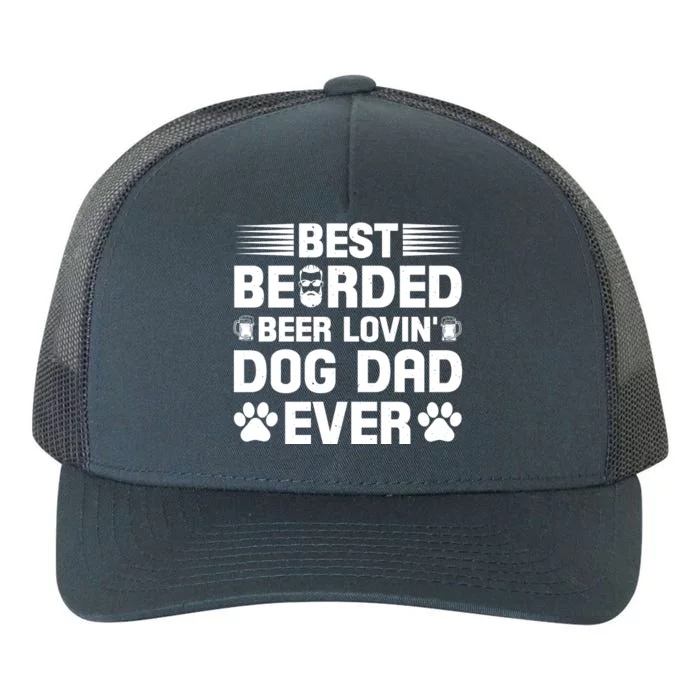 Funny Best Bearded Beer Lovin Dog Dad Slogan Yupoong Adult 5-Panel Trucker Hat