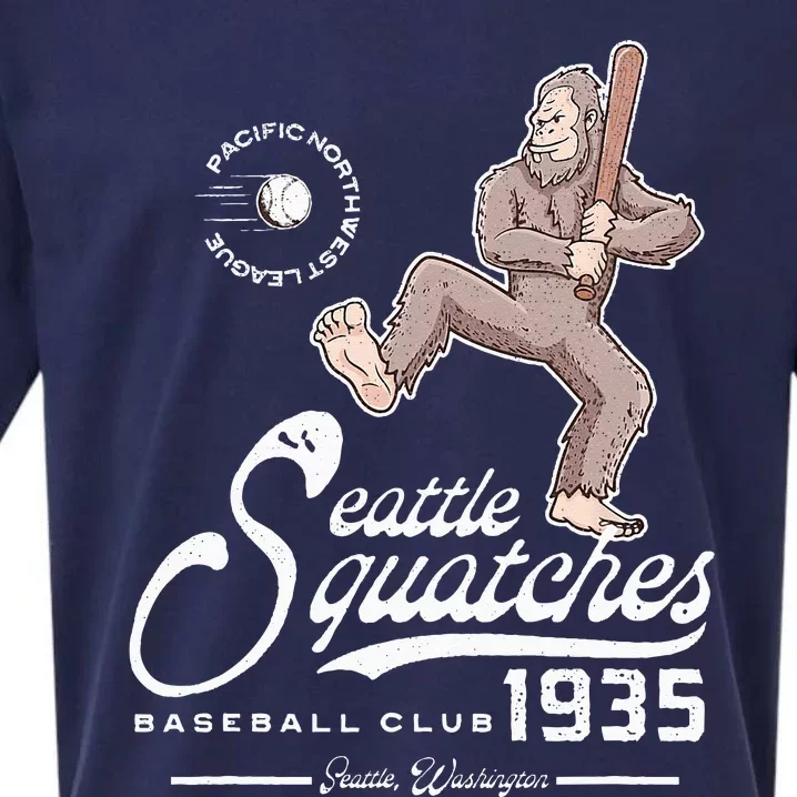 Funny Bigfoot Baseball Seatlle Squatches for Baseball Fan Sueded Cloud Jersey T-Shirt