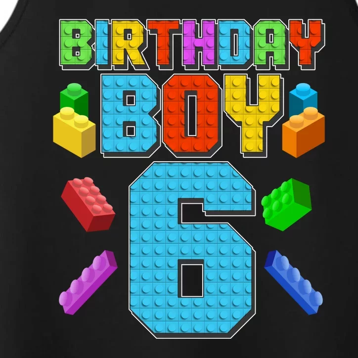 Funny Birthday Boy 6th Birthday Lego Master Builder Performance Tank