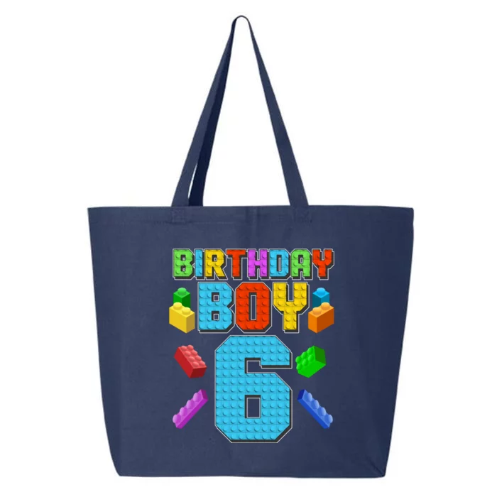 Funny Birthday Boy 6th Birthday Lego Master Builder 25L Jumbo Tote