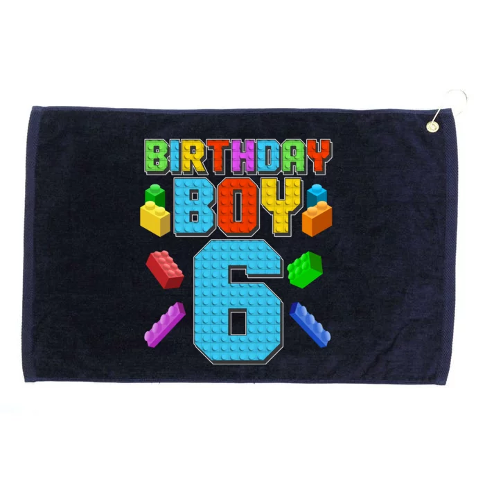 Funny Birthday Boy 6th Birthday Lego Master Builder Grommeted Golf Towel