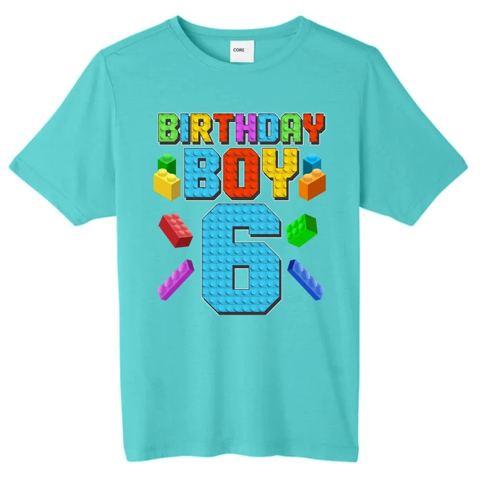 Funny Birthday Boy 6th Birthday Lego Master Builder ChromaSoft Performance T-Shirt