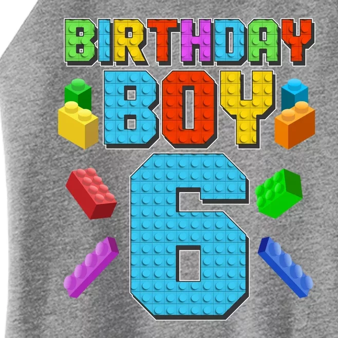 Funny Birthday Boy 6th Birthday Lego Master Builder Women’s Perfect Tri Rocker Tank