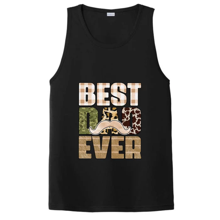 Funny Beard Best Dad Ever Sublimation Father's Day Performance Tank