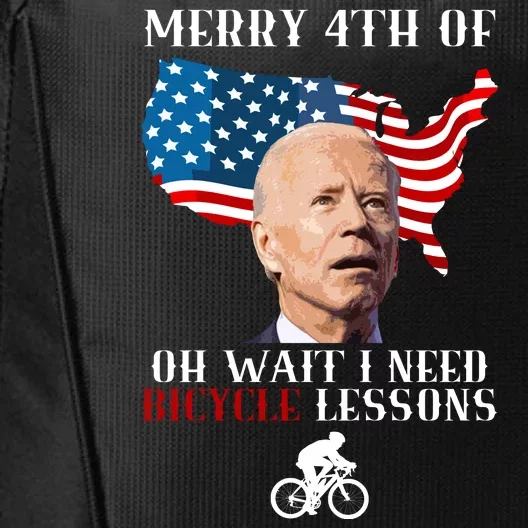 Funny Biden Bicycle Bike Lesson Merry 4th Of July City Backpack